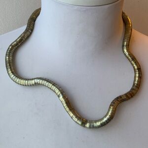 Vintage brutalist maleable metallic necklace/bracelet